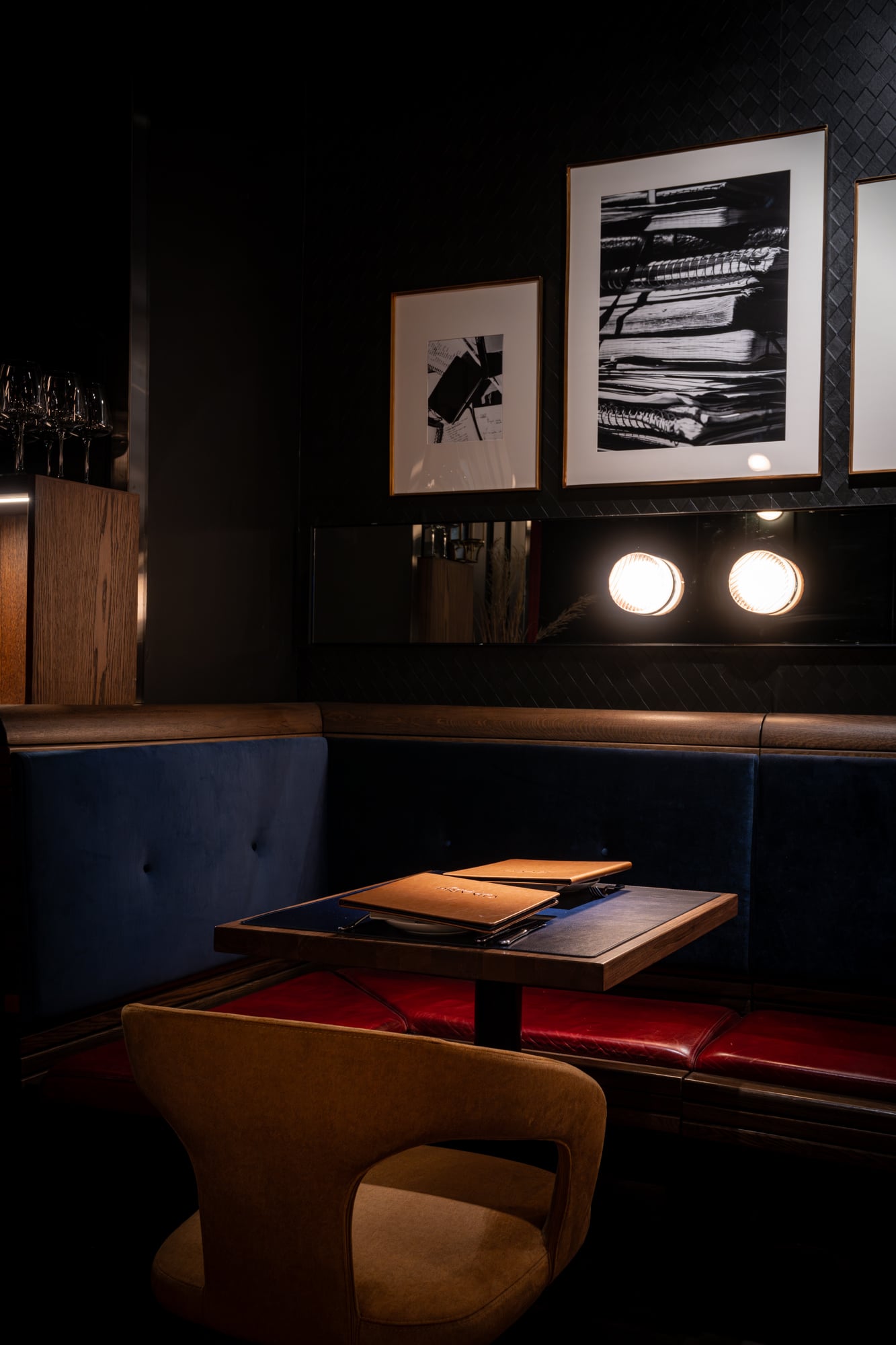 Intimate table setting at Pasta Privato