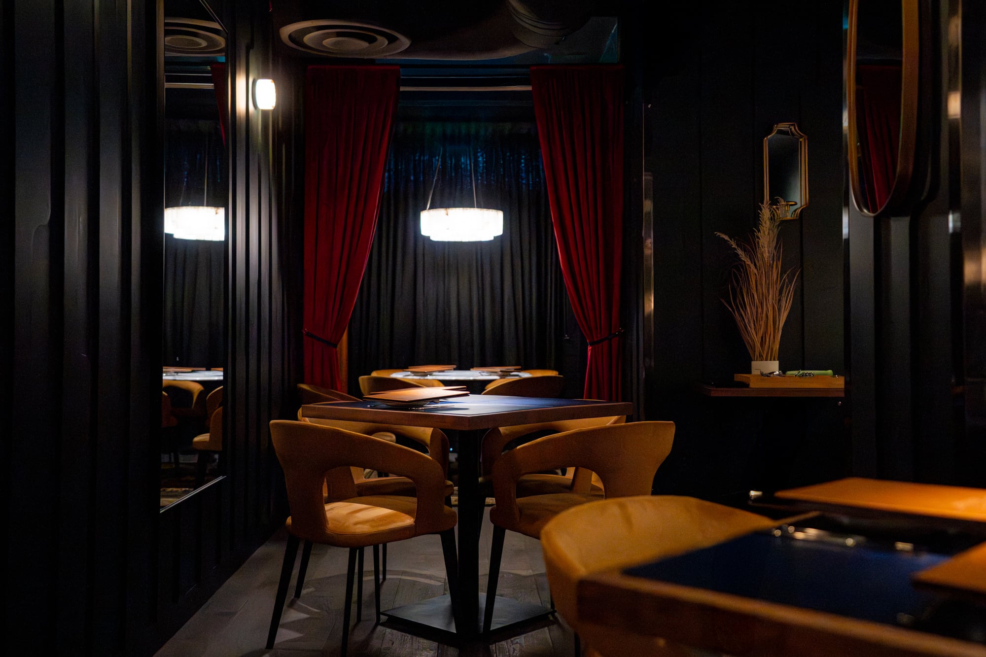 Dining room with candlelight
