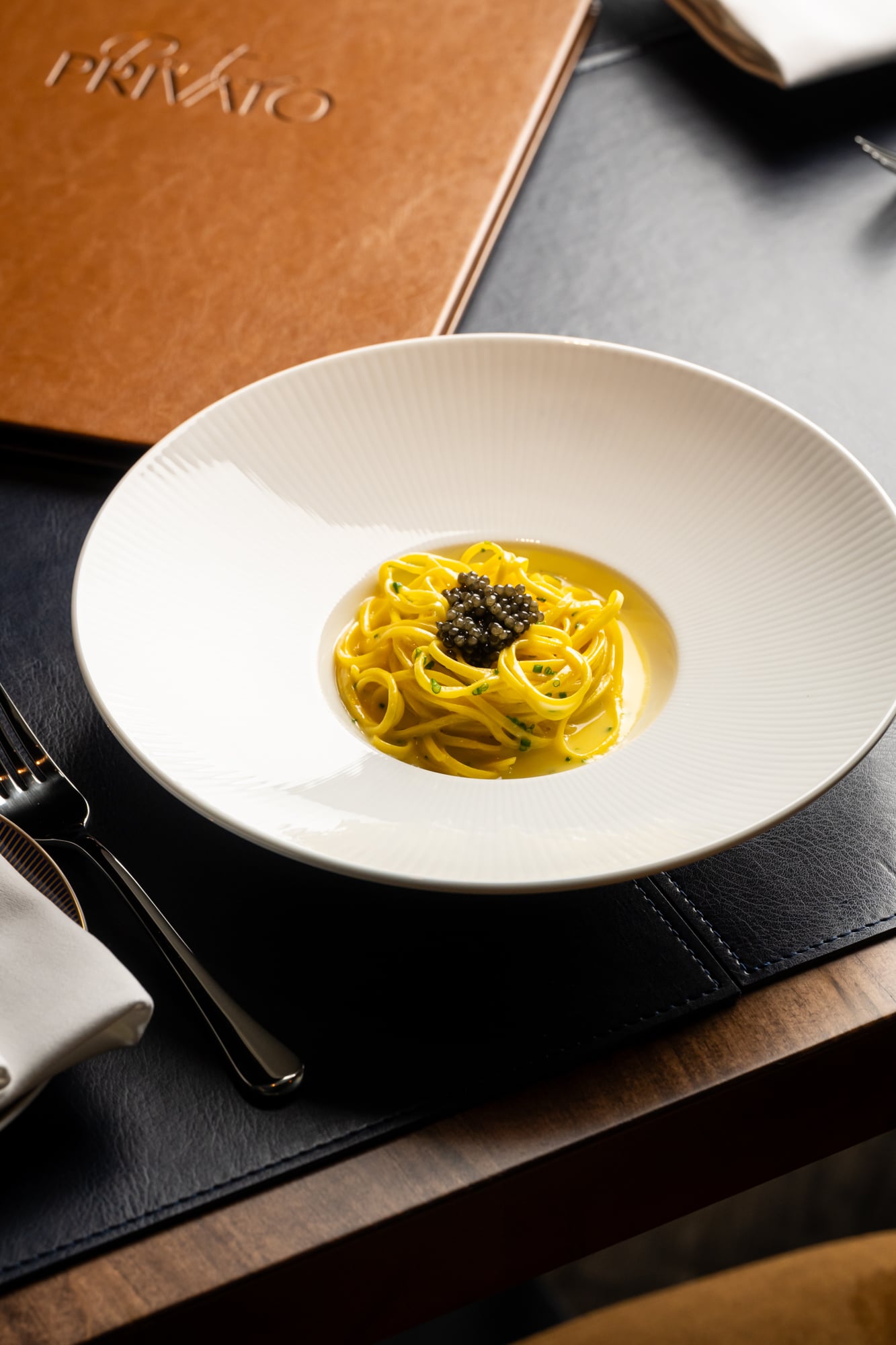 Tagliolini with caviar